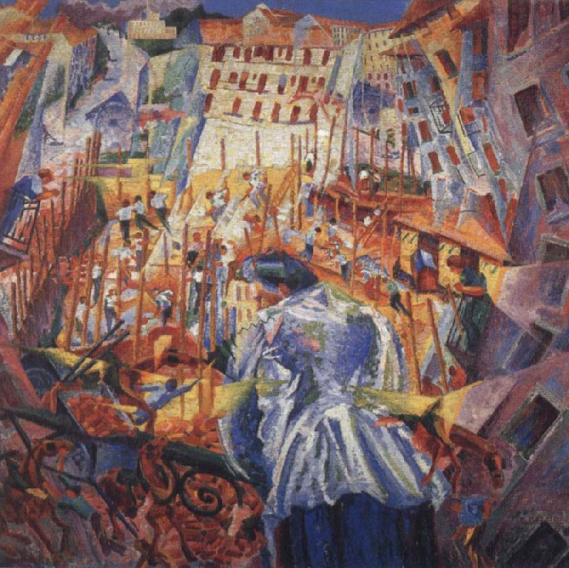 Umberto Boccioni THe Street Penetrates the House oil painting picture